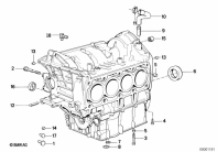 K1100LT (89V2) ENGINE BLOCK MOUNTING PARTS parts diagram