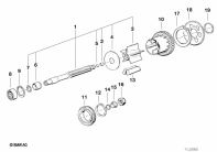 K1100LT (89V2) OUTPUT SHAFT parts diagram