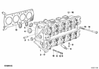 K1100LT (89V2) CYLINDER HEAD parts diagram