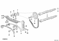 K1100LT (89V2) TIMING GEAR - CAM SHAFT/CHAIN DRIVE parts diagram