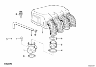K1100LT (89V2) AIR COLLECTOR/INLET MANIFOLD parts diagram