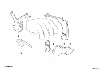 K1100LT (89V2) HEAT SCREENING, ENGINE parts diagram