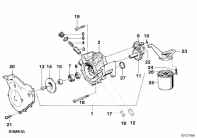 K1100LT (89V2) WATERPUMP/OILPUMP - OIL FILTER parts diagram