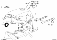 K1100LT (89V2) FUEL TANK/ATTACHING PARTS parts diagram