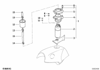 K1100LT (89V2) FUEL PUMP/FUEL FILTER parts diagram