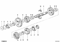 K1100LT (89V2) 5 SPEED TRANSMISSION-OUTPUT SHAFT parts diagram