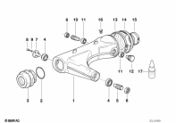 K1100LT (89V2) REAR WHEEL SWINGING ARM parts diagram