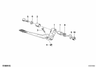 K1100LT (89V2) REAR WHEEL BRAKE, BRAKE LEVER parts diagram