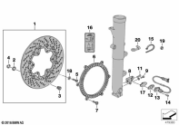 K1100LT (89V2) FRONT WHEEL BRAKE, ABS parts diagram