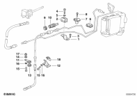 K1100LT (89V2) BRAKE LINE, FRONT, ABS, BRACKET parts diagram