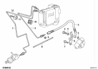 K1100LT (89V2) BRAKE PIPE REAR ABS parts diagram