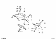 K1100LT (89V2) WHEEL COVER,REAR, LICENSE PLATE FRAME parts diagram
