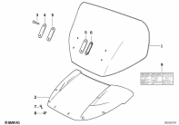 K1100LT (89V2) WINDSCREEN WITH ELECTRIC ADJUSTMENT parts diagram