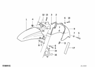 K1100LT (89V2) FRONT WHEEL FENDER parts diagram