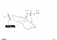 K1100LT (89V2) BATTERY COVER parts diagram