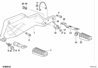 K1100LT (89V2) FOOTPEG PLATE/FOOTPEG parts diagram