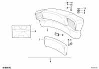 K1100LT (89V2) BACKREST parts diagram