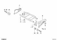 K1100LT (89V2) MOUNTING PARTS FOR FOOTPEG SYSTEM parts diagram