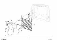 K1100LT (89V2) RETROFIT KIT, LUGGAGE COMPARTMENT NET parts diagram