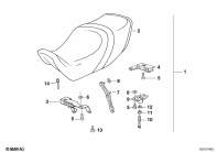 K1100LT (89V2) SADDLE DUAL SEAT parts diagram
