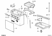 K1100LT (89V2) BATTERY parts diagram
