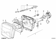 K1100LT (89V2) HEADLIGHT parts diagram