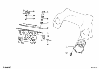 K1100LT (89V2) RADIO INSTALLING KIT/SINGLE PARTS parts diagram