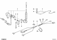 K1100LT (89V2) RADIO INSTALLING KIT/SINGLE PARTS parts diagram