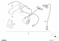 K1100LT (89V2) THEFT ALARM, MOUNTING PARTS parts diagram