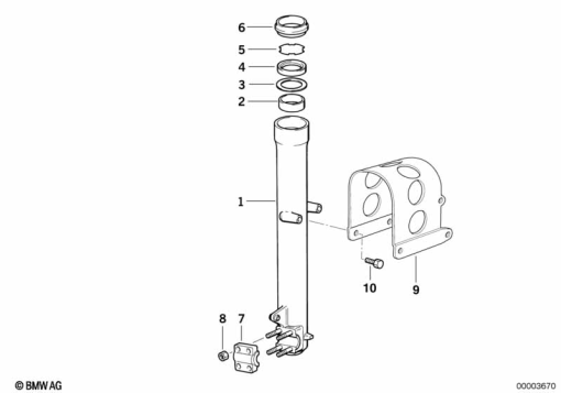 F650 Funduro (E169) TELESCOPE FORK SLIDE TUBE exploded view parts diagram