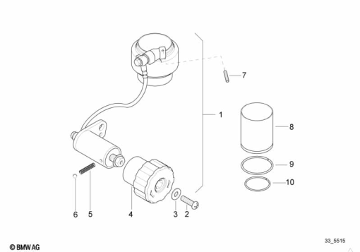 F650 Funduro (E169) SINGLE COMPONENTS FOR REAR SPRING STRUT exploded view parts diagram