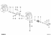 F650 Funduro (E169) CARBURETOR-THROTTLE parts diagram