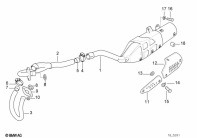 F650 Funduro (E169) EXHAUST SYSTEM PARTS WITH MOUNTS parts diagram