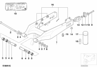 F650 Funduro (E169) REAR WHEEL SWINGING ARM parts diagram