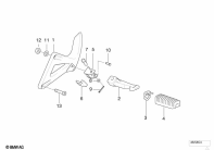F650 Funduro (E169) FOOTPEG PLATE/REAR FOOTPEG parts diagram