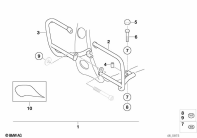 F650 Funduro (E169) ENGINE PROTECTION BAR SET parts diagram