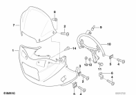 F650 Funduro (E169) TRIM PANEL UPPER PART parts diagram