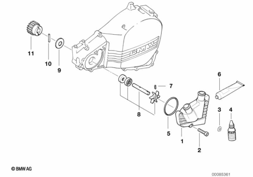 F650ST (E169) WATER PUMP exploded view parts diagram