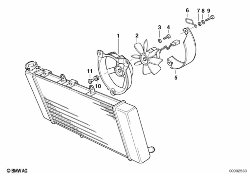 F650ST (E169) FAN exploded view parts diagram