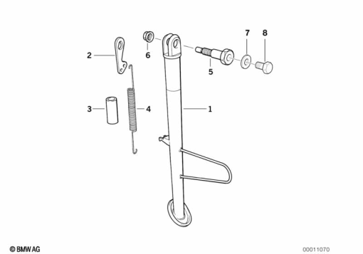 F650ST (E169) SIDE STAND exploded view parts diagram