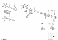 F650ST (E169) 5-SPEED TRANSMISSION SHIFTING PARTS parts diagram