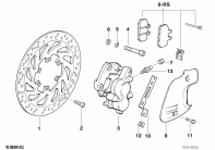 F650ST (E169) FRONT WHEEL BRAKE parts diagram