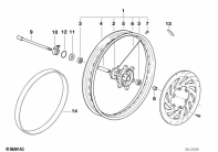 F650ST (E169) FRONT WHEEL parts diagram