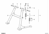 F650ST (E169) CENTER STAND parts diagram