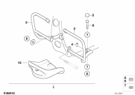 F650ST (E169) ENGINE PROTECTION BAR SET parts diagram