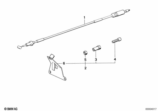 K75C (K569) BOWDEN CABLE exploded view parts diagram