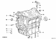 K75C (K569) ENGINE BLOCK MOUNTING PARTS parts diagram