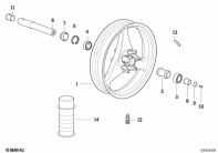 K75C (K569) CAST RIM, FRONT parts diagram