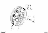 K75C (K569) CAST RIM, REAR parts diagram