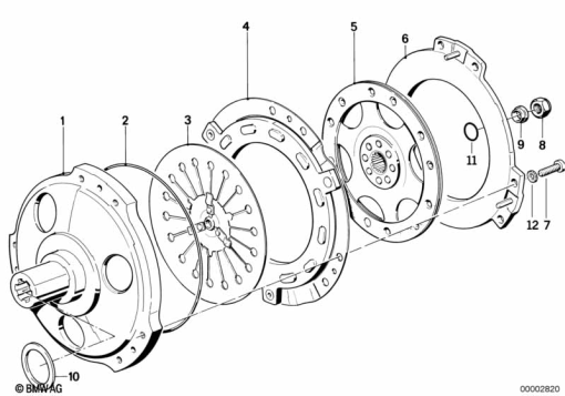 K100 (K589) CLUTCH exploded view parts diagram